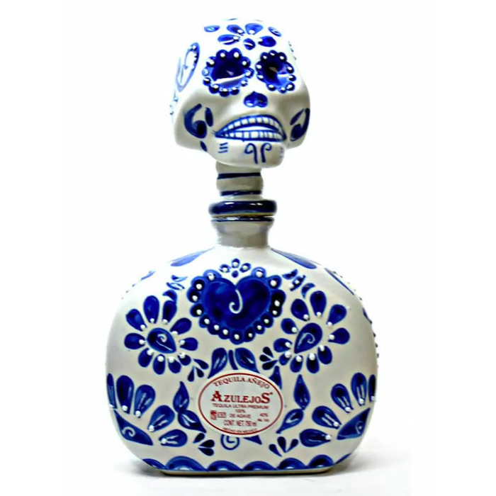 los-azulejos-skelly-talavera-head-anejo-tequila